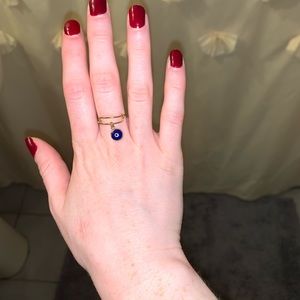 Alex and ani adjustable evil eye ring